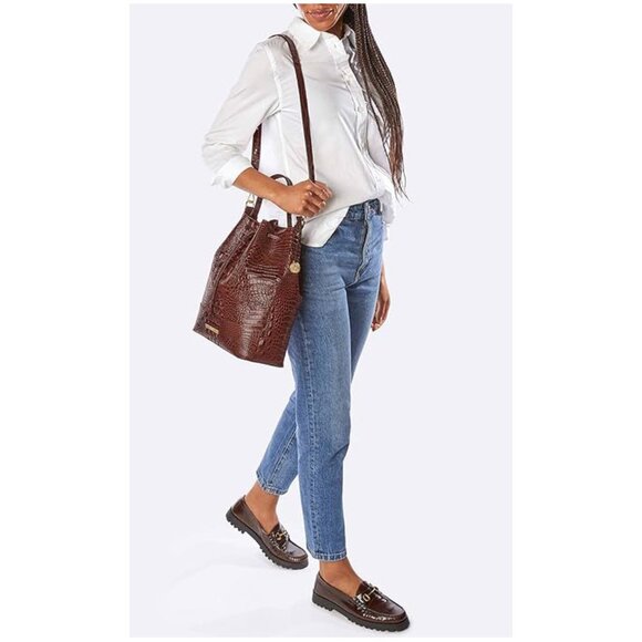 Brahmin Marlowe Leather Drawstring Shoulder Bag - Sweetener - Picture 5 of 8